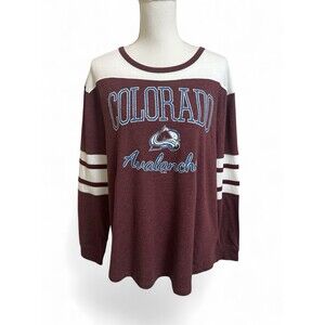 NWT Colorado Avalanche Women's L Long Sleeve T-Shirt Official NHL Licensed NEW